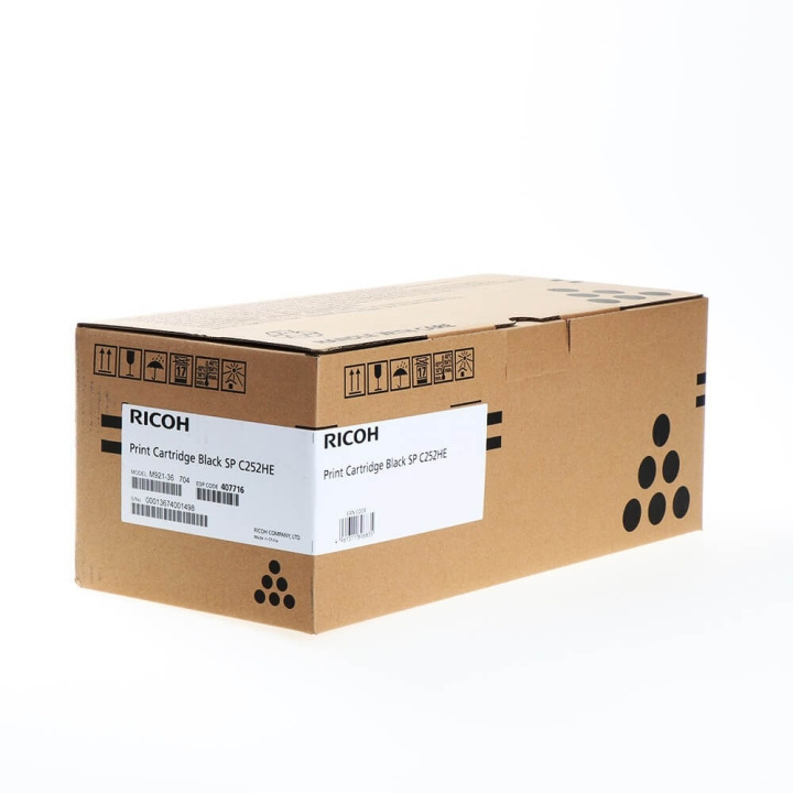 Ricoh Toner 407716 SP C252HE Svart i gruppen Datautstyr / Skrivere og tilbehør / Blekk og toner / Toner / Ricoh hos TP E-commerce Nordic AB (C37090)