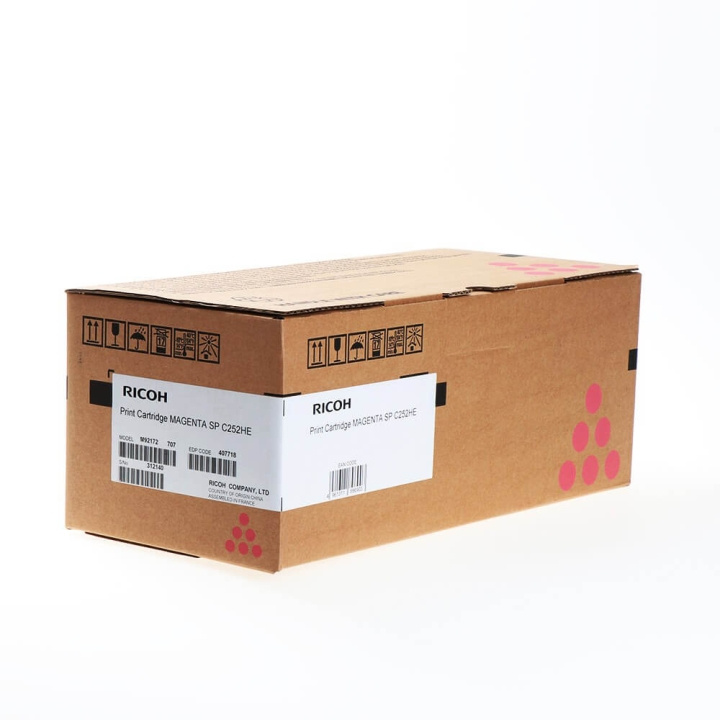 Ricoh Toner 407718 SP C252HE Magenta i gruppen Datautstyr / Skrivere og tilbehør / Blekk og toner / Toner / Ricoh hos TP E-commerce Nordic AB (C37092)