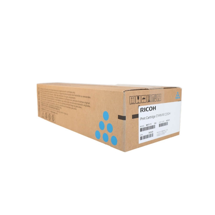 Ricoh Toner 408341 M C250H Cyan i gruppen Datautstyr / Skrivere og tilbehør / Blekk og toner / Toner / Ricoh hos TP E-commerce Nordic AB (C37107)