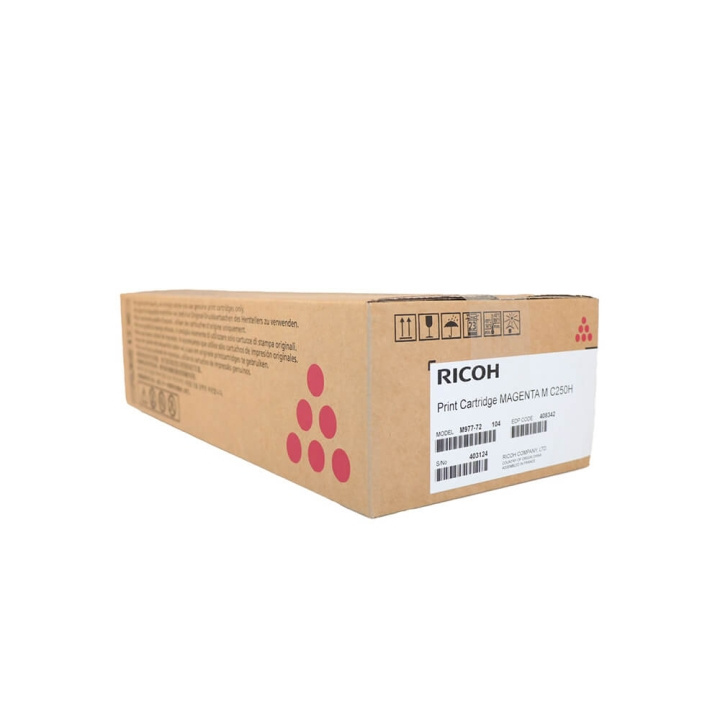 Ricoh Toner 408342 M C250H Magenta i gruppen Datautstyr / Skrivere og tilbehør / Blekk og toner / Toner / Ricoh hos TP E-commerce Nordic AB (C37108)