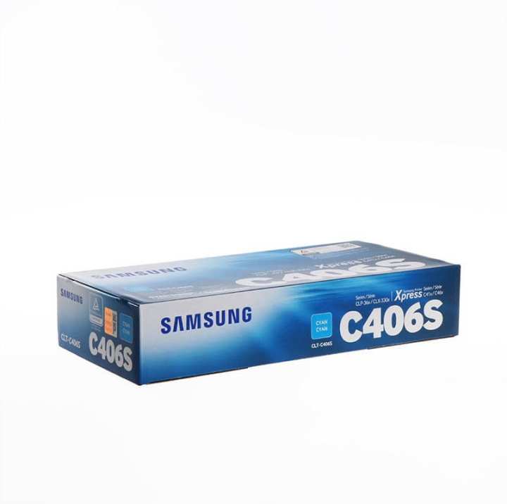 Samsung Toner ST984A CLT-C406S Cyan i gruppen Datautstyr / Skrivere og tilbehør / Blekk og toner / Toner / Samsung hos TP E-commerce Nordic AB (C37195)