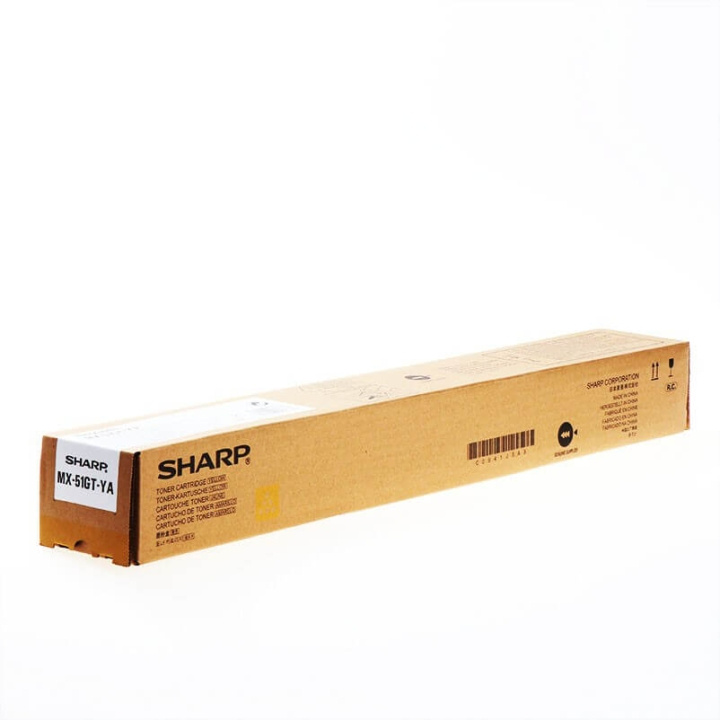 Sharp Toner MX51GTYA MX-51GT Gul i gruppen Datautstyr / Skrivere og tilbehør / Blekk og toner / Toner / Sharp hos TP E-commerce Nordic AB (C37451)