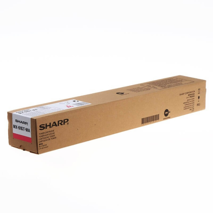 Sharp Toner MX61GTMA MX-61GT Magenta i gruppen Datautstyr / Skrivere og tilbehør / Blekk og toner / Toner / Sharp hos TP E-commerce Nordic AB (C37455)