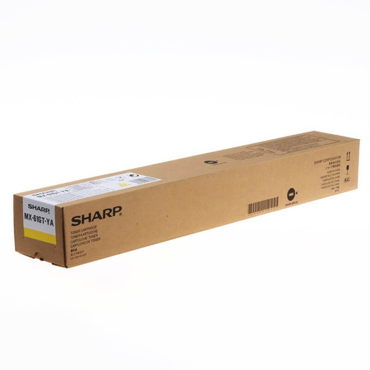 Sharp Toner MX61GTYA MX-61GT Gul i gruppen Datautstyr / Skrivere og tilbehør / Blekk og toner / Toner / Sharp hos TP E-commerce Nordic AB (C37456)