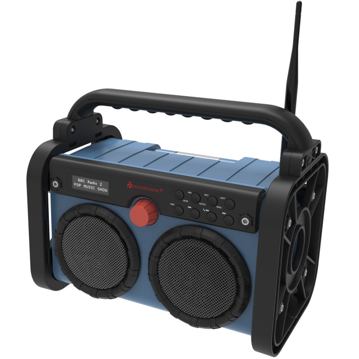 Soundmaster DAB85BL Stereo DAB+/FM bygg/trädgårds-radio med Bluetooth®, LED-belysning & Li-Ion batteri i gruppen Elektronikk / Lyd & Bilde / Høyttalere & tilbehør / Bluetooth-høyttalere / Bærbare høyttalere hos TP E-commerce Nordic AB (C37661)