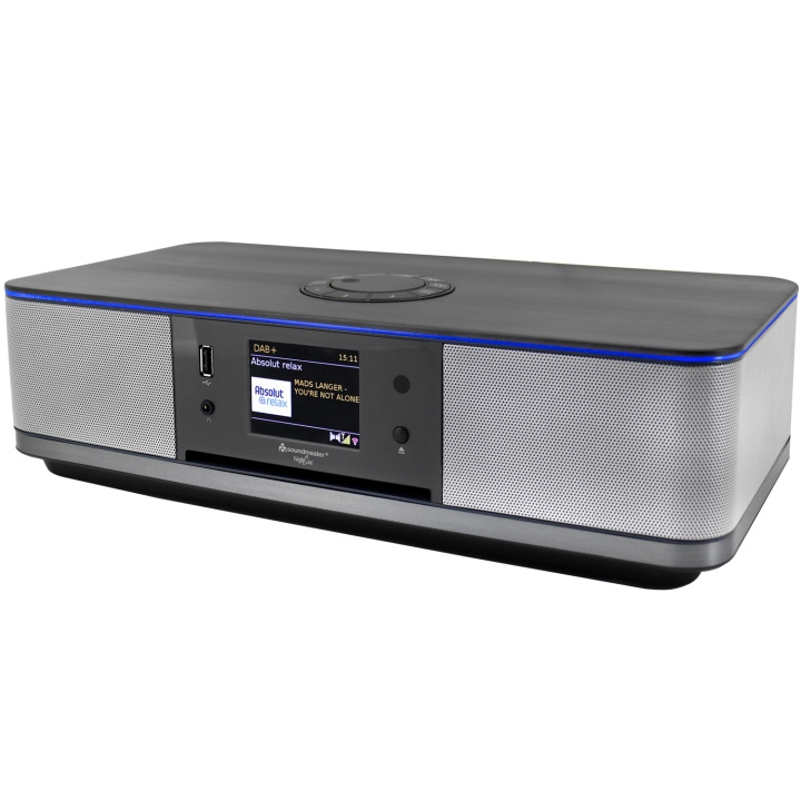 Soundmaster ICD2023SW Stereo musikksenter med WLAN internett/DAB+/FM-radio, CD/MP3, USB, Bluetooth®, LED-belysning i gruppen Elektronikk / Lyd & Bilde / Hjemmekino, HiFi og bærbar / Forsterker & Receiver hos TP E-commerce Nordic AB (C37662)