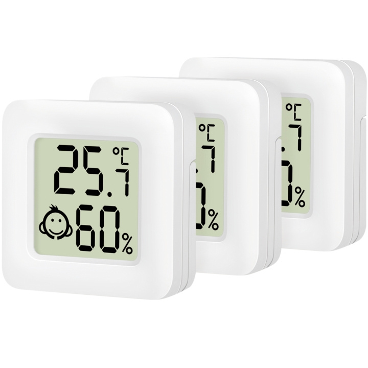 LogiLink Digitalt minitermometer/hygrometer 3-pakning i gruppen HJEM, HUS OG HAGE / Vifter og klimaprodukter / Termometre og værstasjoner hos TP E-commerce Nordic AB (C37687)