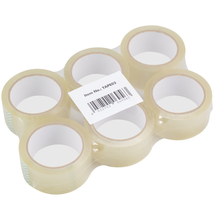 LogiLink Pakketape Silent 48 mm x 66 m Transparent 6-pakning i gruppen HJEM, HUS OG HAGE / Kontorsmaterialer / Teip / Lim hos TP E-commerce Nordic AB (C37689)