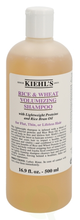 Kiehls Kiehl\'s Rice & Wheat Volumizing Shampoo 500 ml i gruppen HELSE OG SKJØNNHET / Hår & styling / Hårpleie / Sjampo hos TP E-commerce Nordic AB (C37852)