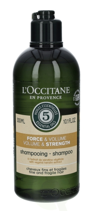 L\'Occitane 5 Ess. Oils Volume & Strenght Shampoo 300 ml i gruppen HELSE OG SKJØNNHET / Hår & styling / Hårpleie / Sjampo hos TP E-commerce Nordic AB (C37905)