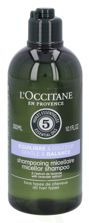 L\'Occitane 5 Ess. Oils Gen. & Bal. Micellar Shampoo 300 ml i gruppen HELSE OG SKJØNNHET / Hår & styling / Hårpleie / Sjampo hos TP E-commerce Nordic AB (C37906)