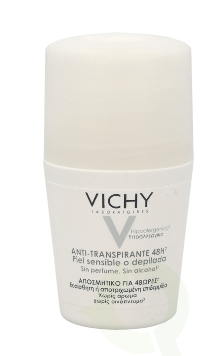 Vichy Deo Antiperspirant 48H Roll On White Cap 50 ml i gruppen HELSE OG SKJØNNHET / Duft og parfyme / Deodorant / Deo for henne hos TP E-commerce Nordic AB (C38041)