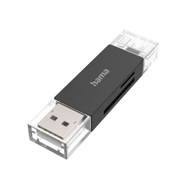 Hama USB-Kortleser OTG USB-A USB-C USB 3.2 i gruppen Elektronikk / Lagringsmedia / Minnekortleser hos TP E-commerce Nordic AB (C38292)