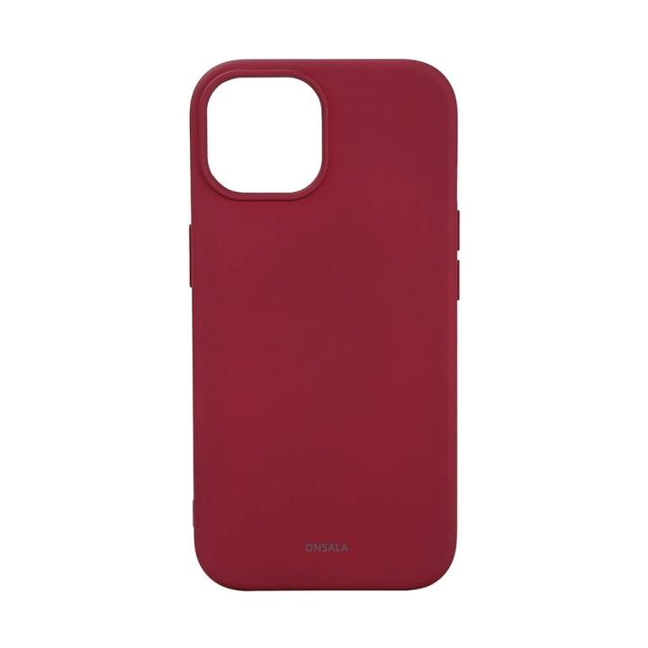 Onsala Mobildeksel med silikonfølelse MagSeries Dyp Rød- iPhone 15 i gruppen SMARTTELEFON & NETTBRETT / Mobilbeskyttelse / Apple / iPhone 15 hos TP E-commerce Nordic AB (C38352)