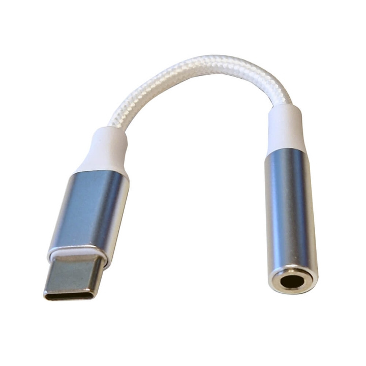 GEAR Adapter Audio USB-C till 3,5 mm Stereo Hvit i gruppen Elektronikk / Kabler og adaptere / Lyd analog / Adaptere hos TP E-commerce Nordic AB (C38354)