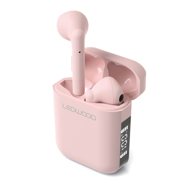 LEDWOOD Hodetelefon Apollo TWS True Wireless In-Ear Rosa Mic i gruppen Elektronikk / Lyd & Bilde / Hodetelefoner & Tilbehør / Hodetelefoner hos TP E-commerce Nordic AB (C38424)