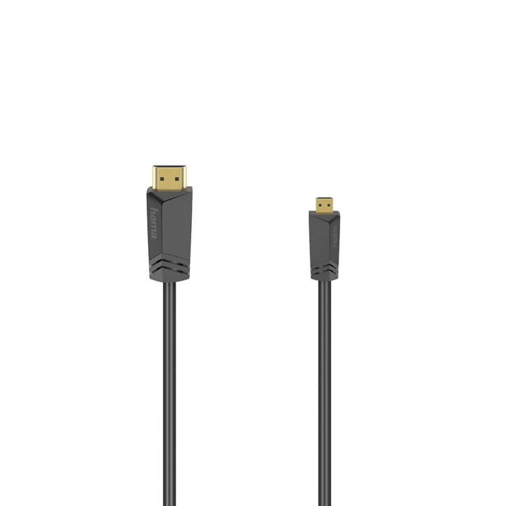 Hama Kabel HDMI High Speed Type A-D 4K 18 Gbit/s 1,5m Svart i gruppen Elektronikk / Kabler og adaptere / HDMI / Kabler hos TP E-commerce Nordic AB (C38592)