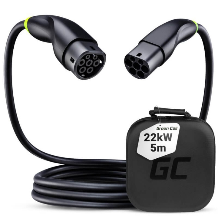 greencell EV Cable Snap 22kW 5m Type 2/Type2 i gruppen Bil / Elbil hos TP E-commerce Nordic AB (C38697)