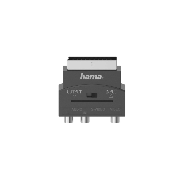 HAMA Adapter 3xRCA Och S-Video Scart Hane-Hona Svart i gruppen Elektronikk / Kabler og adaptere / Scart hos TP E-commerce Nordic AB (C38740)