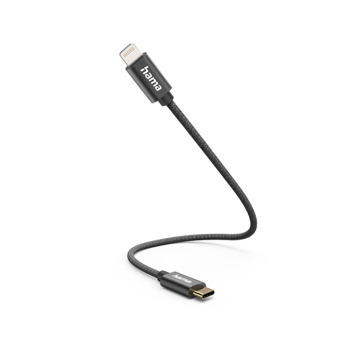 Hama Ladekabel USB-C - Lightning 0.2 m Svart i gruppen SMARTTELEFON & NETTBRETT / Ladere og Kabler / Kabler / Kabler type C hos TP E-commerce Nordic AB (C38749)