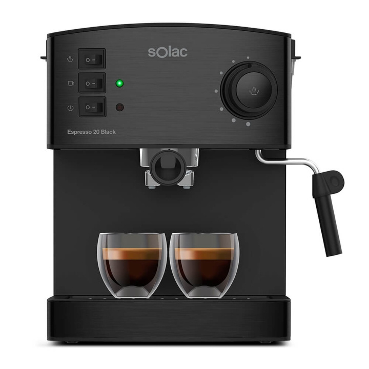 SOLAC Espressomaskin Taste Classic M80 Svart i gruppen HJEM, HUS OG HAGE / Husholdningsapparater / Kaffe og espresso / Espressomaskiner hos TP E-commerce Nordic AB (C38767)