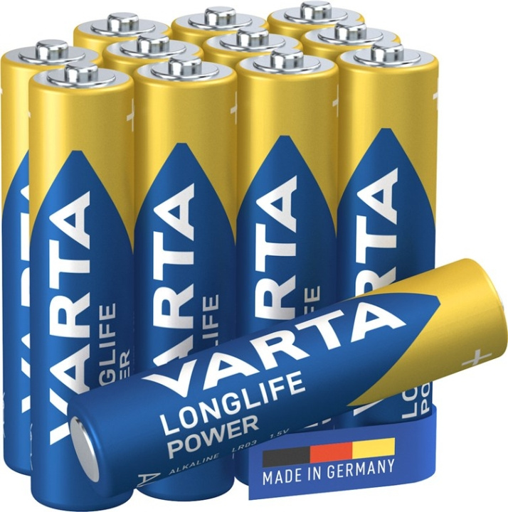 Varta LR03/AAA (Micro) (4903) batteri, 12 st. box alkaliskt manganbatteri, 1,5 V i gruppen Elektronikk / Batterier & Ladere / Batterier / AAA hos TP E-commerce Nordic AB (C38867)