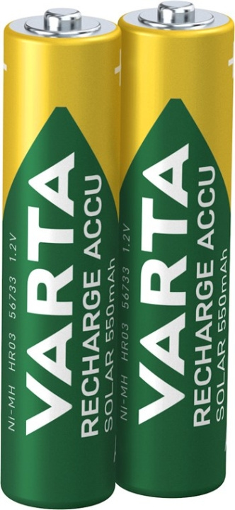Varta AAA (Micro)/HR03 (56733) oppladbart batteri - 550 mAh, 2 stk. blisterpakning Nikkel-metallhydridbatteri (NiMH), 1,2 V i gruppen Elektronikk / Batterier & Ladere / Oppladbare batterier / AAA hos TP E-commerce Nordic AB (C38885)