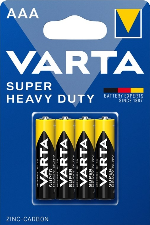 Varta R03/AAA (Micro) (2003) batteri, 4 st. blister Zink- kol batteri, 1,5 V i gruppen Elektronikk / Batterier & Ladere / Batterier / AAA hos TP E-commerce Nordic AB (C38890)