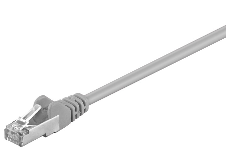 Goobay Patchkabel CAT 5e, F/UTP, grå, 1 m kopparklädd aluminiumtråd (CCA) i gruppen Datautstyr / Kabler og adaptere / Nettverk / Cat5e hos TP E-commerce Nordic AB (C38937)