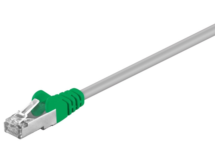 Goobay CAT 5e krysskoblingskabel, F/UTP, grå, grønn kobberbelagt aluminiumtråd (CCA) i gruppen Datautstyr / Kabler og adaptere / Nettverk / Cat5e hos TP E-commerce Nordic AB (C38980)