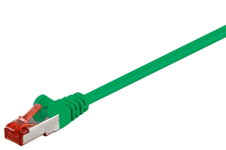 Goobay Patchkabel CAT 6, S/FTP (PiMF), grön, 0,5 m kopparledare (CU), halogenfri kabelhölje (LSZH) i gruppen Datautstyr / Kabler og adaptere / Nettverk / Cat6 hos TP E-commerce Nordic AB (C39230)