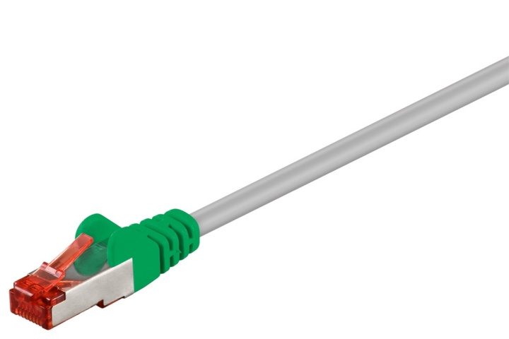 Goobay CAT 6 crossover patchkabel, S/FTP (PiMF), grå, grønn, 3 m kobberleder (CU), halogenfri kabelmantel (LSZH) i gruppen Datautstyr / Kabler og adaptere / Nettverk / Cat6 hos TP E-commerce Nordic AB (C39300)