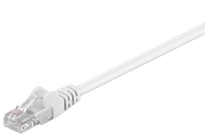 Goobay Patchkabel CAT 5e, U/UTP, vit, 0,5 m kopparklädd aluminiumtråd (CCA) i gruppen Datautstyr / Kabler og adaptere / Nettverk / Cat5e hos TP E-commerce Nordic AB (C39302)