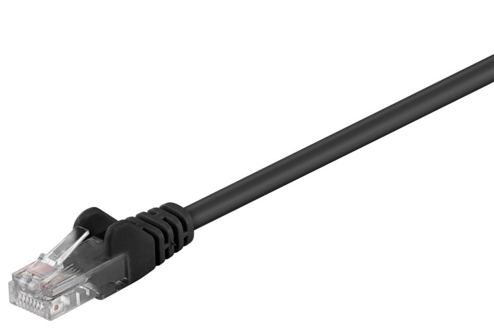 Goobay Patchkabel CAT 5e, U/UTP, svart, 0,5 m kopparklädd aluminiumtråd (CCA) i gruppen Datautstyr / Kabler og adaptere / Nettverk / Cat5e hos TP E-commerce Nordic AB (C39325)