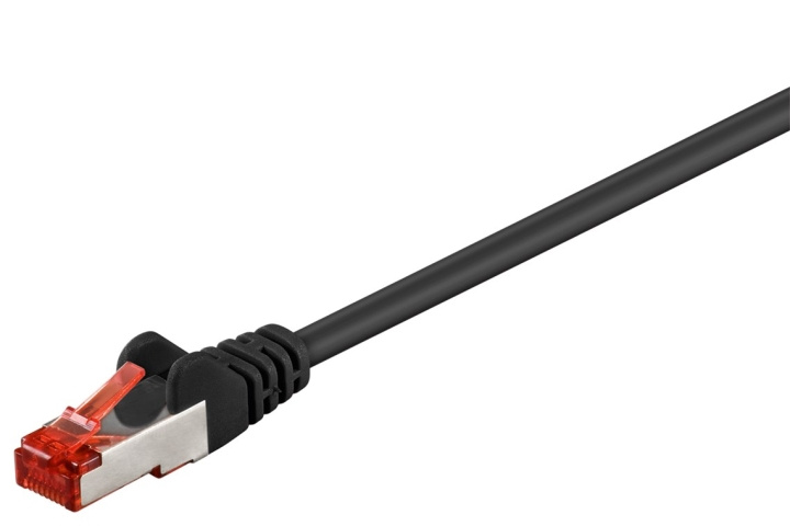 Goobay Patchkabel CAT 6, S/FTP (PiMF), svart, 0,5 m kopparledare (CU), halogenfri kabelhölje (LSZH) i gruppen Datautstyr / Kabler og adaptere / Nettverk / Cat6 hos TP E-commerce Nordic AB (C39358)