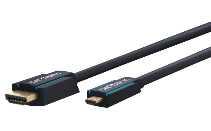 ClickTronic HDMI™ till Micro HDMI™-adapterkabel Premiumkabel | 1x HDMI™-kontakt 1x Micro-HDMI™-kontakt | 1,0 m | UHD 4K @ 30 Hz i gruppen Elektronikk / Kabler og adaptere / HDMI / Kabler hos TP E-commerce Nordic AB (C39383)