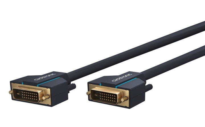 ClickTronic DVI-kabel Premium-kabel | 1x DVI-kontakt 1x DVI-kontakt | 5,0 m | WQXGA @ 60 Hz i gruppen Datautstyr / Kabler og adaptere / DVI / Kabler hos TP E-commerce Nordic AB (C39390)