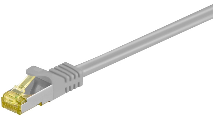 Goobay RJ45 patchkabel S/FTP (PiMF), 500 MHz, med CAT 7 råkabel, grå, 0,25 m LSZH halogenfri kabelmantel, kobber, RJ45-kontakt (CAT 6A) i gruppen Datautstyr / Kabler og adaptere / Nettverk / Cat 7 hos TP E-commerce Nordic AB (C39444)