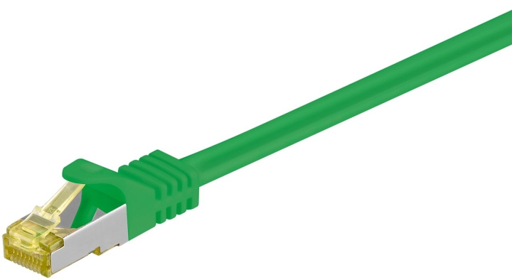 Goobay RJ45 patchkabel S/FTP (PiMF), 500 MHz, med CAT 7 råkabel, grön, 0,5 m LSZH halogenfri kabelhölje, koppar, RJ45-kontakt (CAT 6A) i gruppen Datautstyr / Kabler og adaptere / Nettverk / Cat 7 hos TP E-commerce Nordic AB (C39454)