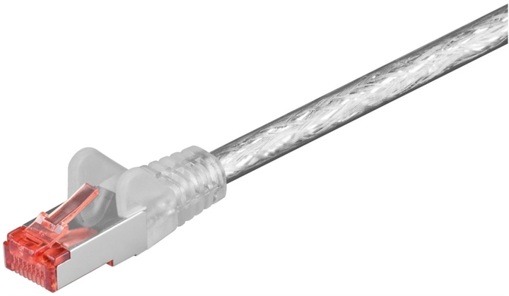 Goobay Patchkabel CAT 6, S/FTP (PiMF), transparent, 0,15 m kopparledare (CU), halogenfri kabelhölje (LSZH) i gruppen Datautstyr / Kabler og adaptere / Nettverk / Cat6 hos TP E-commerce Nordic AB (C39569)