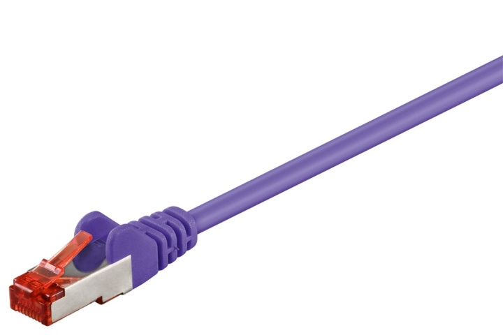 Goobay Patchkabel CAT 6, S/FTP (PiMF), violett, 0,15 m kopparledare (CU), halogenfri kabelhölje (LSZH) i gruppen Datautstyr / Kabler og adaptere / Nettverk / Cat6 hos TP E-commerce Nordic AB (C39570)