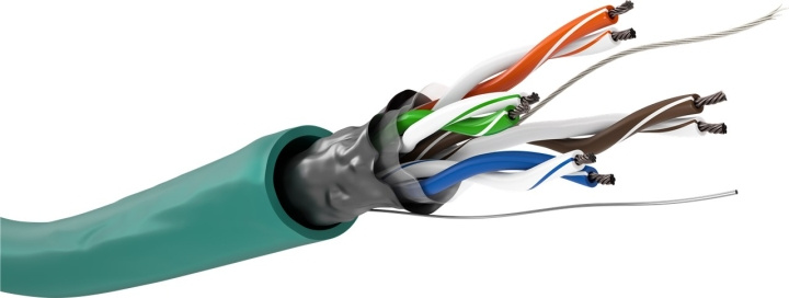 Goobay CAT 5e Nettverkskabel, F/UTP, 100 m, grønn Kobberbelagt aluminiumsleder (CCA), AWG 26/7 (fåtrådet), PVC-kabelkappe i gruppen Datautstyr / Kabler og adaptere / Nettverk / Cat5e hos TP E-commerce Nordic AB (C39584)