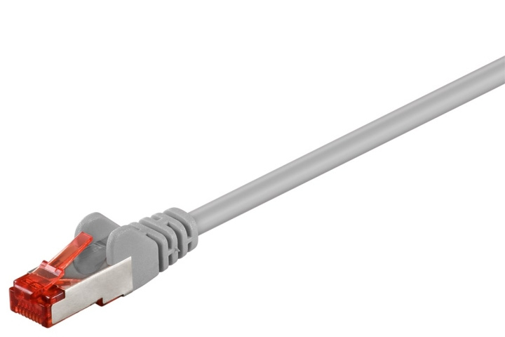 Goobay Patchkabel CAT 6, S/FTP (PiMF), grå, 0,25 m kopparklädd aluminiumtråd (CCA) i gruppen Datautstyr / Kabler og adaptere / Nettverk / Cat6 hos TP E-commerce Nordic AB (C39591)