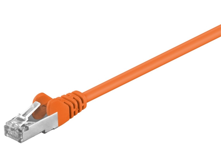 Goobay Patchkabel CAT 5e, SF/UTP, orange, 0,5 m kopparklädd aluminiumtråd (CCA) i gruppen Datautstyr / Kabler og adaptere / Nettverk / Cat5e hos TP E-commerce Nordic AB (C39605)