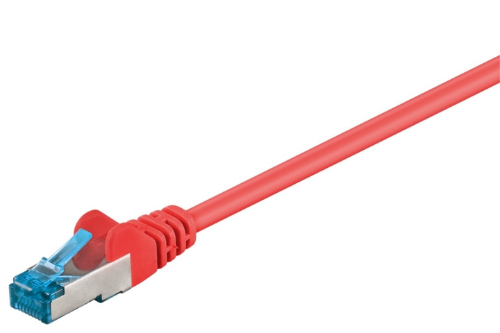 Goobay Patchkabel CAT 6A, S/FTP (PiMF), röd, 0,5 m opparledare (CU), halogenfri kabelhölje (LSZH) i gruppen Datautstyr / Kabler og adaptere / Nettverk / Cat6 hos TP E-commerce Nordic AB (C39689)