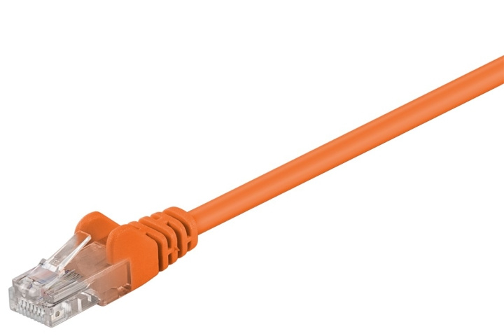 Goobay Patchkabel CAT 5e, U/UTP, orange, 0,25 m kopparklädd aluminiumtråd (CCA) i gruppen Datautstyr / Kabler og adaptere / Nettverk / Cat5e hos TP E-commerce Nordic AB (C39816)