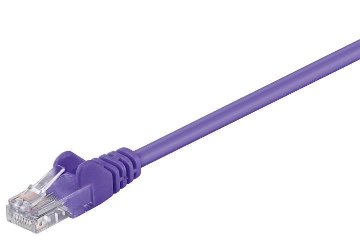 Goobay Patchkabel CAT 5e, U/UTP, violett, 1 m kopparklädd aluminiumtråd (CCA) i gruppen Datautstyr / Kabler og adaptere / Nettverk / Cat5e hos TP E-commerce Nordic AB (C39829)