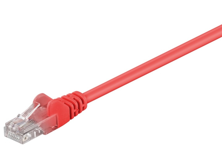 Goobay Kretskabel CAT 5e, U/UTP, rød, 1,5 m kobberbelagt aluminiumtråd (CCA) i gruppen Datautstyr / Kabler og adaptere / Nettverk / Cat5e hos TP E-commerce Nordic AB (C39941)