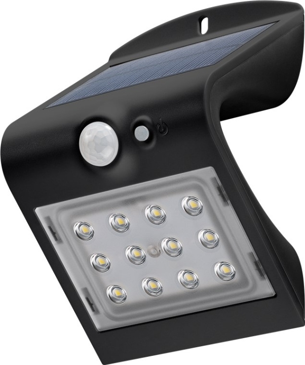 Goobay LED-solcellelampe med bevegelsesdetektor, 1,5 W nøytralt hvitt lys for inngangspartier, garasjeporter og trapper i gruppen HJEM, HUS OG HAGE / El og belysning / Utendørsbelysning / Fasadebelysning / Med bevegelsessensor hos TP E-commerce Nordic AB (C40069)