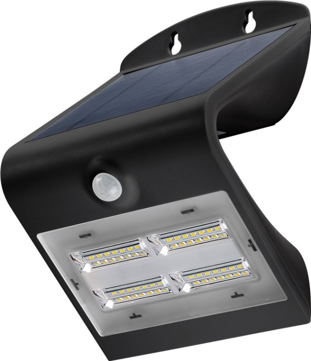 Goobay LED-solcellelampe med bevegelsesdetektor, 3,2 W belysning for inngangspartier, garasjeporter og trapper i gruppen HJEM, HUS OG HAGE / El og belysning / Utendørsbelysning / Fasadebelysning / Med bevegelsessensor hos TP E-commerce Nordic AB (C40071)